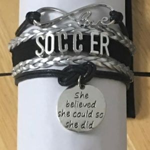 Soccer Gifts , Soccer Bracelet , Soccer Jewelry